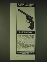 1935 Harrington & Richardson H&R Sportsman Revolver Ad - Super Single Accurate  - $18.49