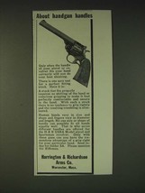 1935 Harrington & Richardson H&R USRA Model Pistol Ad - About handgun handles - $18.49