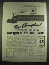 1939 Argus Spotting Scope Ad - Be a champion! improve your scores - $18.49