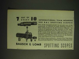 1936 Bausch &amp; Lomb N.R.A. Spotting Scope Ad - 7 out of every 10 international - £14.54 GBP
