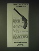1936 Harrington & Richardson H&R Sportsman Revolver Ad - For better scores - $18.49