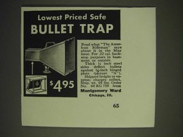 1936 Montgomery Ward Bullet Trap Ad - Lowest price safe Bullet Trap - £14.45 GBP