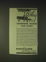 1937 bausch &amp; Lomb spotting Scope Ad - Why champions choose this scope - £14.55 GBP