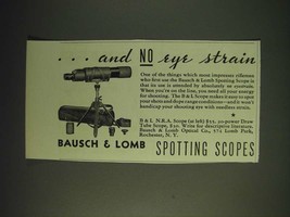 1937 Bausch &amp; Lomb spotting Scope Ad - And no eye strain - £14.55 GBP