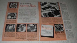 1943 Union Carbide Vinylite Plastic Ad - Here&#39;s what they&#39;re doing - £14.65 GBP