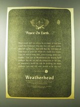 1943 Weatherhead Company Ad - Peace on Earth - $18.49