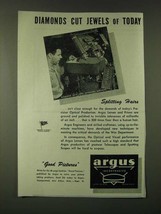 1945 Argus Optical Products Ad - Diamonds cut jewels of today - £14.55 GBP