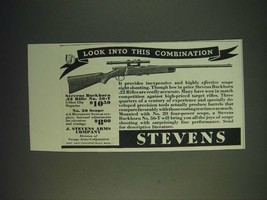 1937 Stevens Buckhorn .22 Rifle No. 56-T and No. 20 Scope Ad - £14.53 GBP