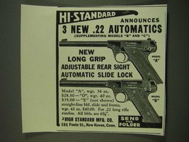 1938 Hi-Standard Model A and Model D .22 Automatic Pistols Ad - £14.64 GBP