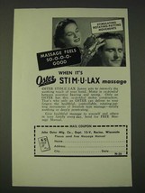 1948 Oster Stim-u-ax Junior Massage Ad - Massage feels so-o-o-o- good - £14.87 GBP