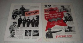 1938 Peters Dewar Match, Police Match and Tackhole Ammunition Ad - $18.49