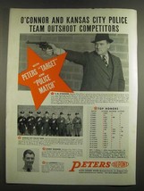 1939 Peters Target and Police Match Ammunition Ad - F.M. O'Connor - £14.57 GBP