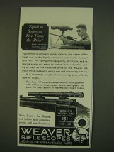 1939 Weaver Model 330 Scope Ad - Equal to scopes at five times the price - £13.88 GBP