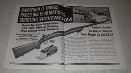 1939 Winchester Model 52 Marksman Grade Rifle and EZXS Ammunition Ad - £14.54 GBP