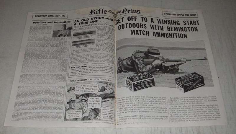 1942 Remington Palma Kleanbore and Police Targetmaster Ammunition Ad - Get off  - £14.55 GBP