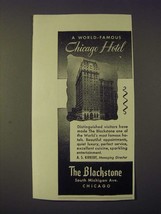 1942 The Blackstone Hotel Ad - A World-Famous Chicago Hotel - £14.78 GBP