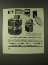 1943 Superior Electric Co. Powerstat Motor-driven variable transformers Ad  - $18.49