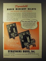 1943 Struthers-Dunn 91AXX39 and 91BXX39 Relays Ad - Dependable - $18.49