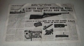 1945 Remington Model 513T Target Rifle and Kleanbore Ammunition Ad - Lim... - $18.49