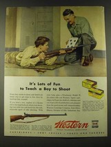 1945 Western Xpert and Super Match Ammunition &amp; Winchester Model 75 rifle Ad - £14.45 GBP
