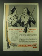 1946 Winchester Model 75 and Model 52 Rifles and Leader Ammunition Ad - £14.55 GBP