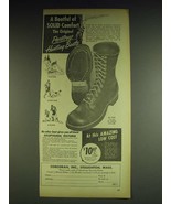 1948 Corcoran Paratroop Hunting Boots Ad - A bootful of solid comfort - £14.76 GBP