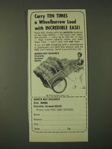 1979 Garden Way Research Garden Cart Ad - Carry ten times a wheelbarrow load  - £13.82 GBP