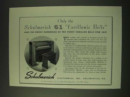 1948 Schulmerich 61 Carillonic Bells Ad - Perfect Harmonies - $18.49