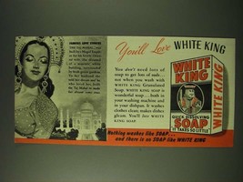 1948 White King soap Ad - art by Merlin Enabnit - Taj Mahal - £14.53 GBP
