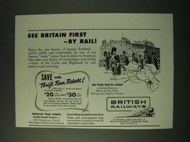 1955 British Railways Ad - See Britain first - by Rail - £14.78 GBP