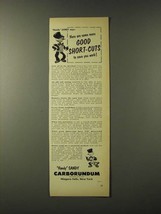 1955 Carborundum Ad - Emery Cloth, Combination Stone, Niagara Brand Wheels - £14.76 GBP