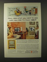 1955 General Electric Televisions: Personal TV, 24-Inch TV and Clock-TV Ad - £14.29 GBP