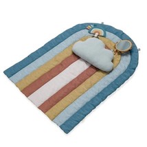Itzy Ritzy Rainbow Tummy Time Play Mat with Cloud Bolster and Two Toys - £22.93 GBP