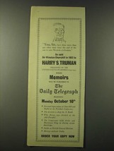 1955 The Daily Telegraph Ad - So said Sir Winston Churchill  to Harry S. Truman - $18.49