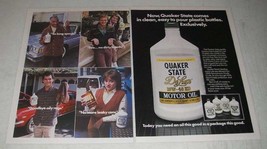 1984 Quaker state Motor Oil Ad - clean, easy to pour  - £14.61 GBP