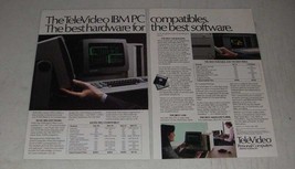 1984 TeleVideo Tele-PC, Tele-XT and TPC II Computers Ad - $18.49
