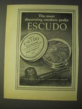 1958 Cope&#39;s Escudo Navy De Luxe Tobacco Ad - The most discerning smokers prefer  - £14.57 GBP