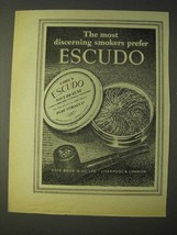 1958 Cope&#39;s Escudo Navy De Luxe Tobacco Ad - The most discerning smokers prefer  - £14.30 GBP