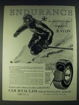 1958 courtaulds high-Tenacity Rayon Ad - Endurance in your tyres - £14.78 GBP