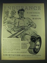 1958 Courtaulds High-Tenacity Rayon Ad - Endurance in your tyres, too - £14.78 GBP