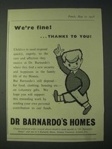 1958 Dr. Barnardo&#39;s Homes Ad - We&#39;re fine! thanks to you - £14.74 GBP
