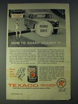 1958 Texaco Havoline Motor Oil Ad - Road Grit How to guard against it - $18.49