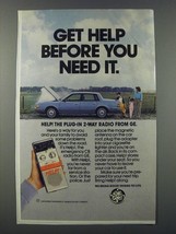 1986 GE General Electric Help! Plug-in 2-Way Radio Ad - Get help - £14.50 GBP