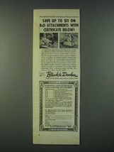 1959 Black &amp; Decker Jig Saw Attachment and Finish Sanding Attachment Ad - $18.49