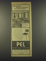 1959 Pel Taper Tube Furniture Ad - T.1 Tables and T.C.23 Chairs - $18.49