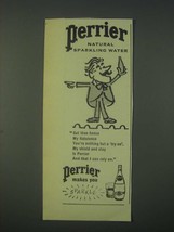 1959 Perrier Natural Sparkling Water Ad - Get thee hence my flatulence - £14.74 GBP