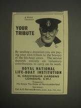 1959 Royal National Life-Boat Institution Ad - A Welsh Coxswain Your tribute - $18.49