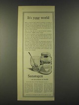 1959 Sanatogen Nerve Tonic Ad - It's your world - $18.49