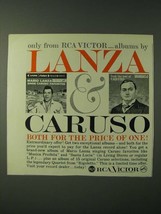 1960 RCA Victor Albums Ad - Lanza & Caruso  - $18.49