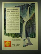 1960 Shell Oil Ad - Half a million gallons into a 45-gallon tank - $18.49
